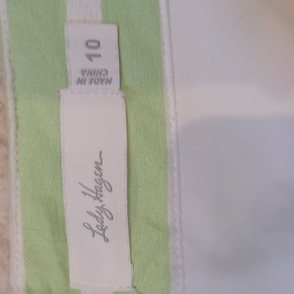 Lady Hagan Mint Green/White Striped Skort - Picture 5 of 8